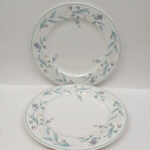 2 - Pfaltzgraff China APRIL 10 1/4 Inch Large Dinner Plates, Made In U.S.A.